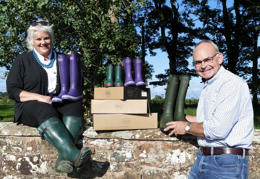 Simon & Tracey with Warm Wellies